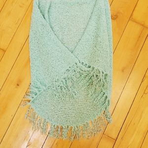 New Soft KnittedTurquoise Blue Shawl Wrap